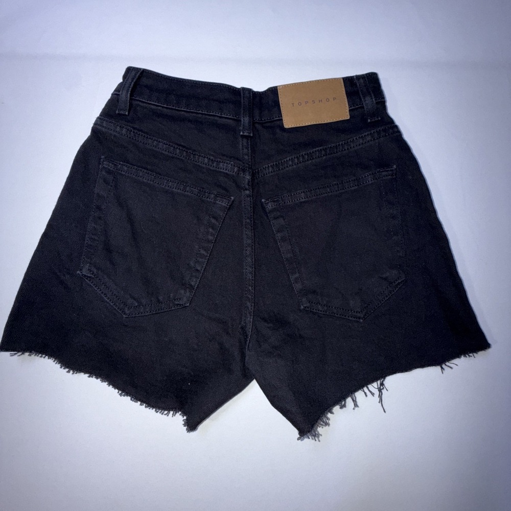 Topshop Women's  Black Denim‎ Jean Shorts Size 2